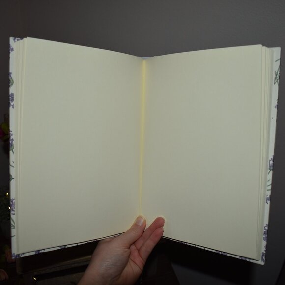 Vintage Rossi Made In Italy Lavender Flowers Periwinkle Hardcover Journal Book - Picture 9 of 16